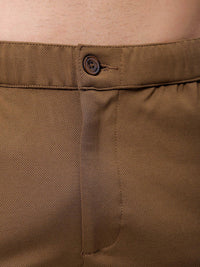 The Indian Garage Co. X Luxe Men Textured Mid-Rise Slim Fit Formal Trousers