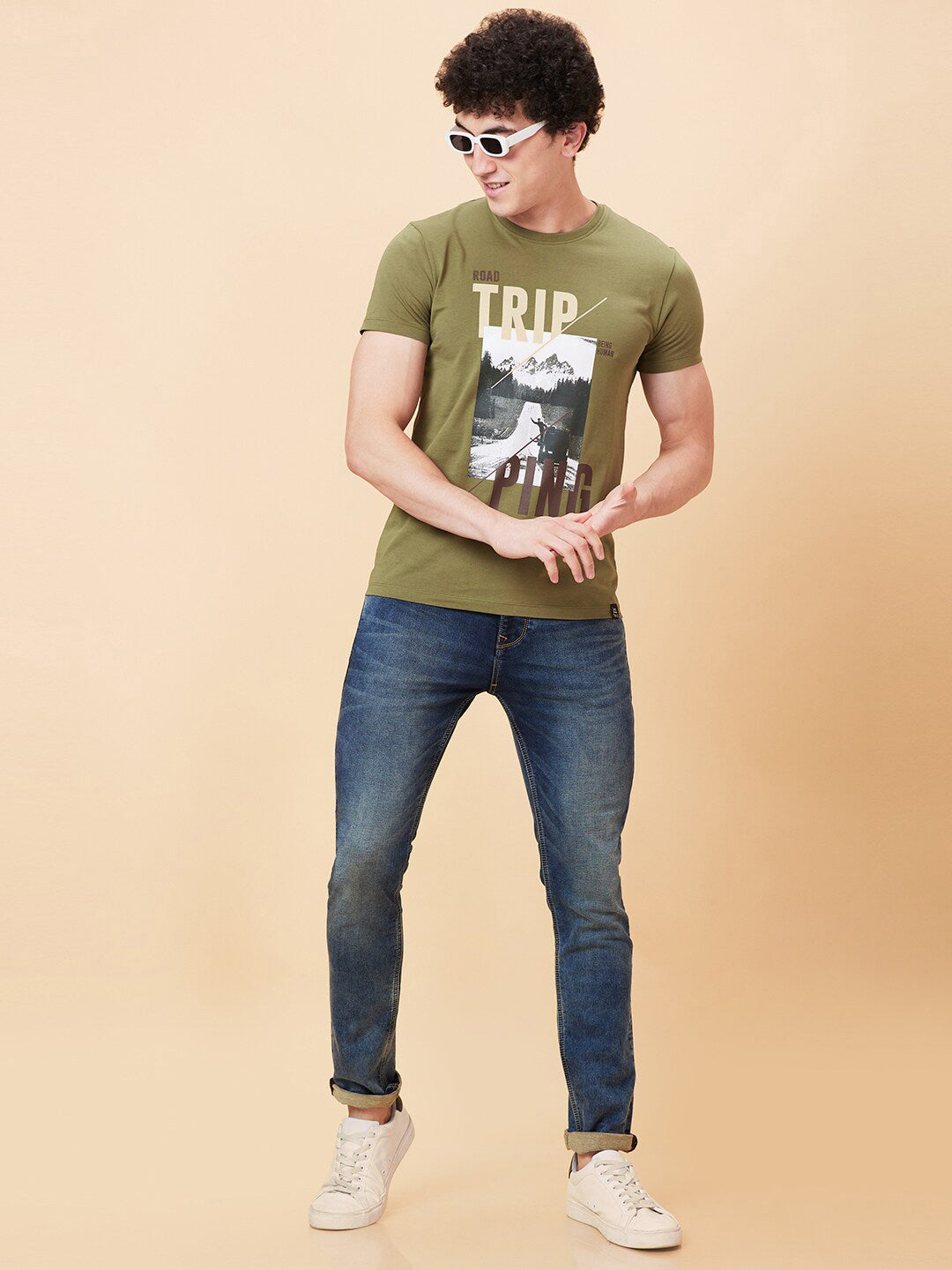 Being Human Graphic Printed Short Sleeves Pure Cotton T-shirt