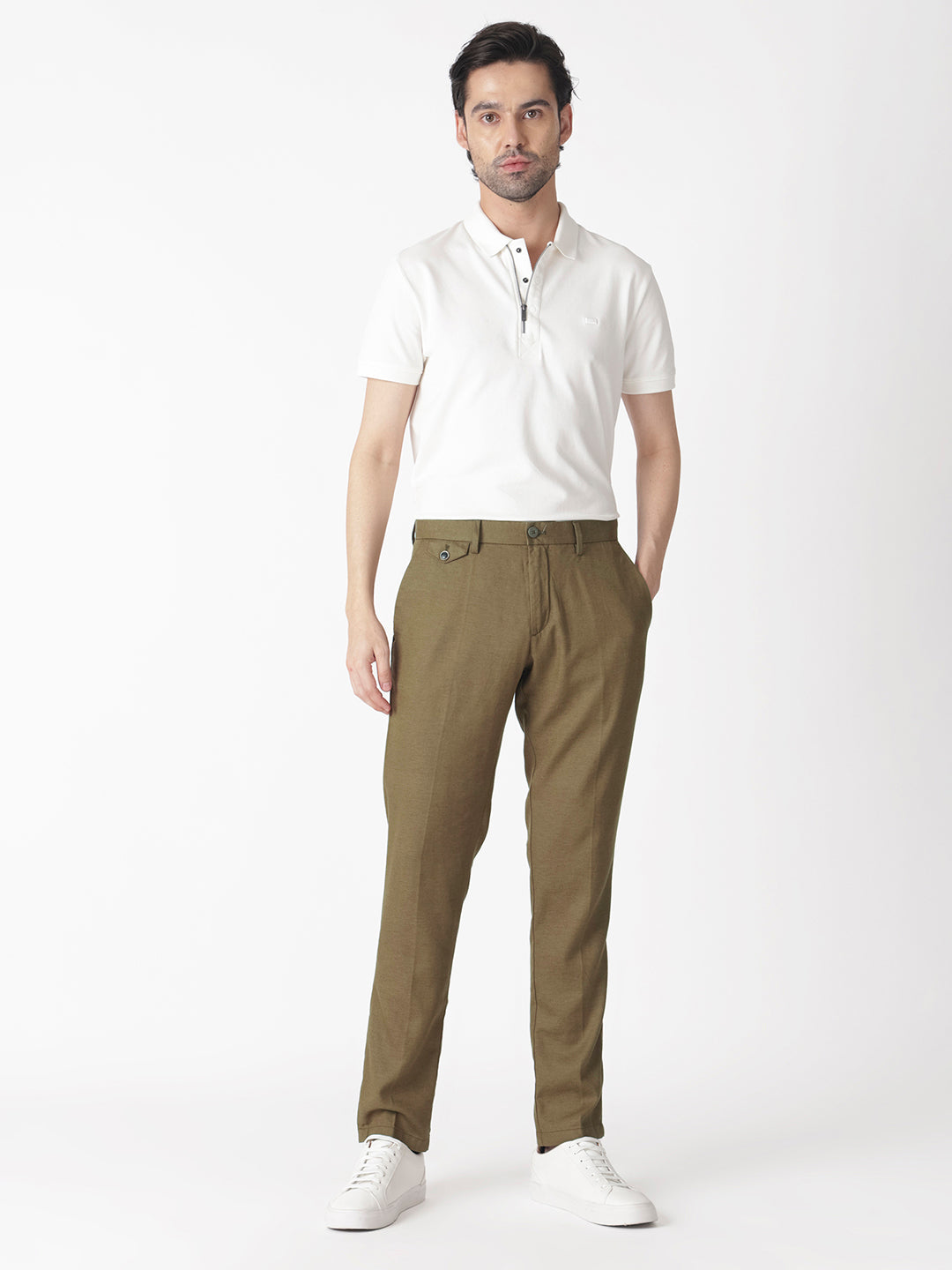 RARE RABBIT Men Mid Rise Slim Fit Trousers