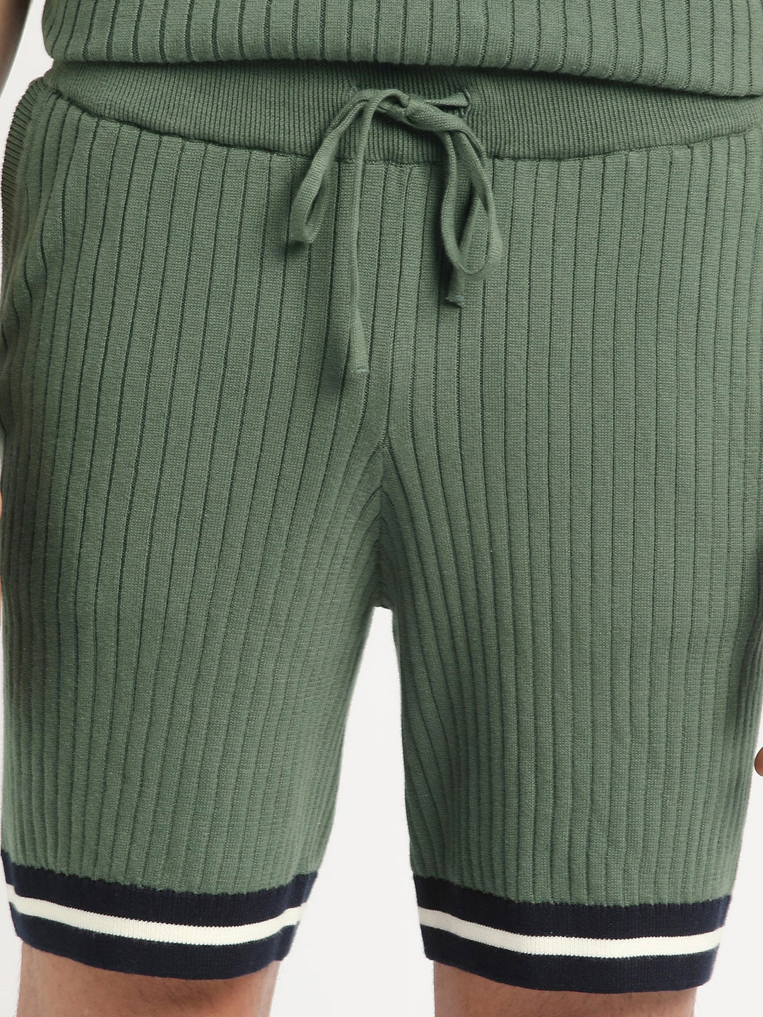 THE BEAR HOUSE Men Self Designed Regular Fit Pure Cotton Shorts