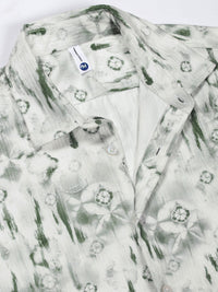 Thomas Scott Men Premium Cutaway Collar Abstract Printed Casual Shirt