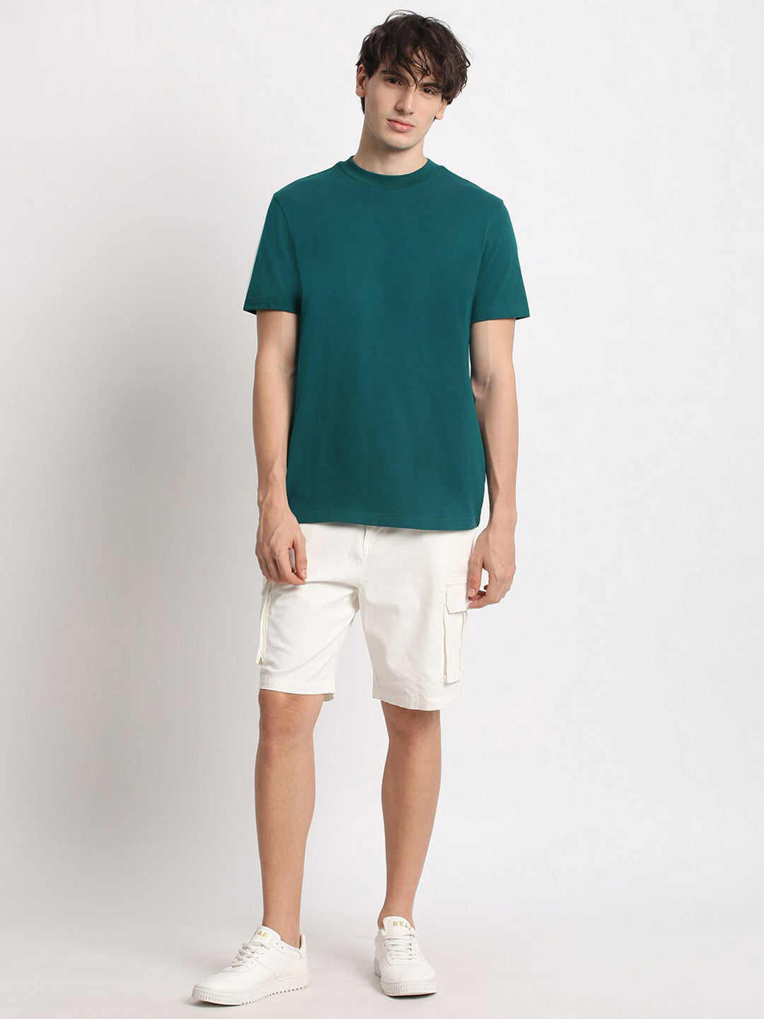 THE BEAR HOUSE Round Neck Pure Cotton Regular Fit T-shirt