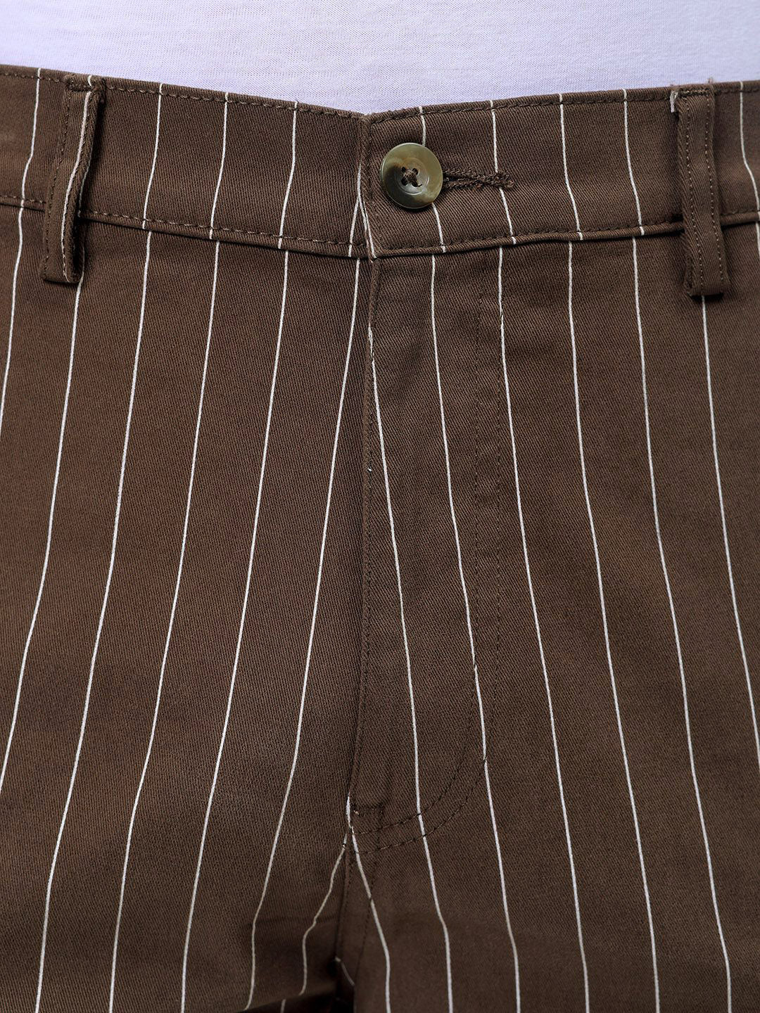 The Indian Garage Co. Men Relaxed Fit Striped Cargo