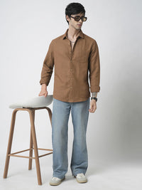 VASTRADO Men Classic Spread Collar Solid Slim Fit Casual Shirt