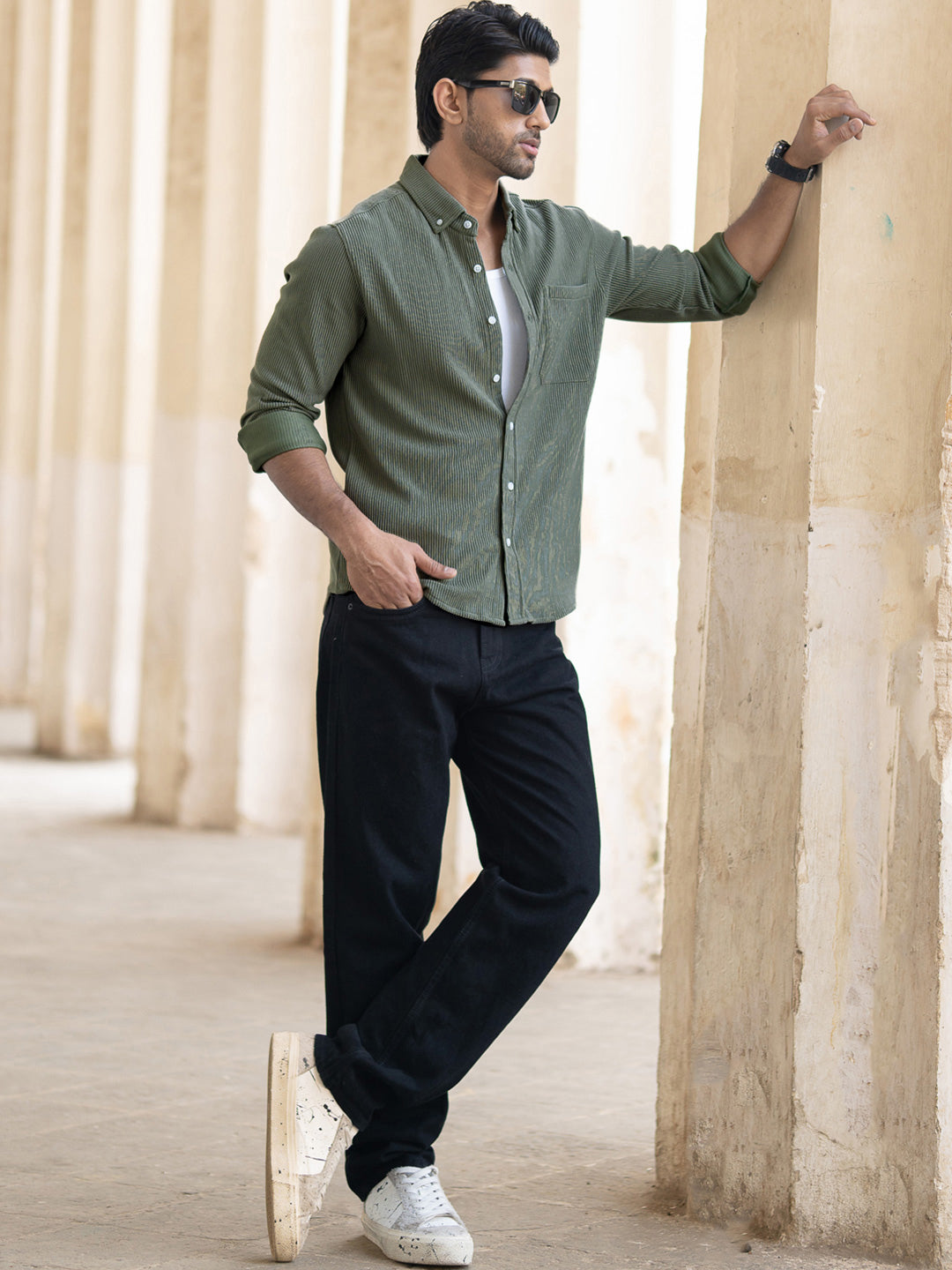 Powerlook Men Opaque Casual Shirt