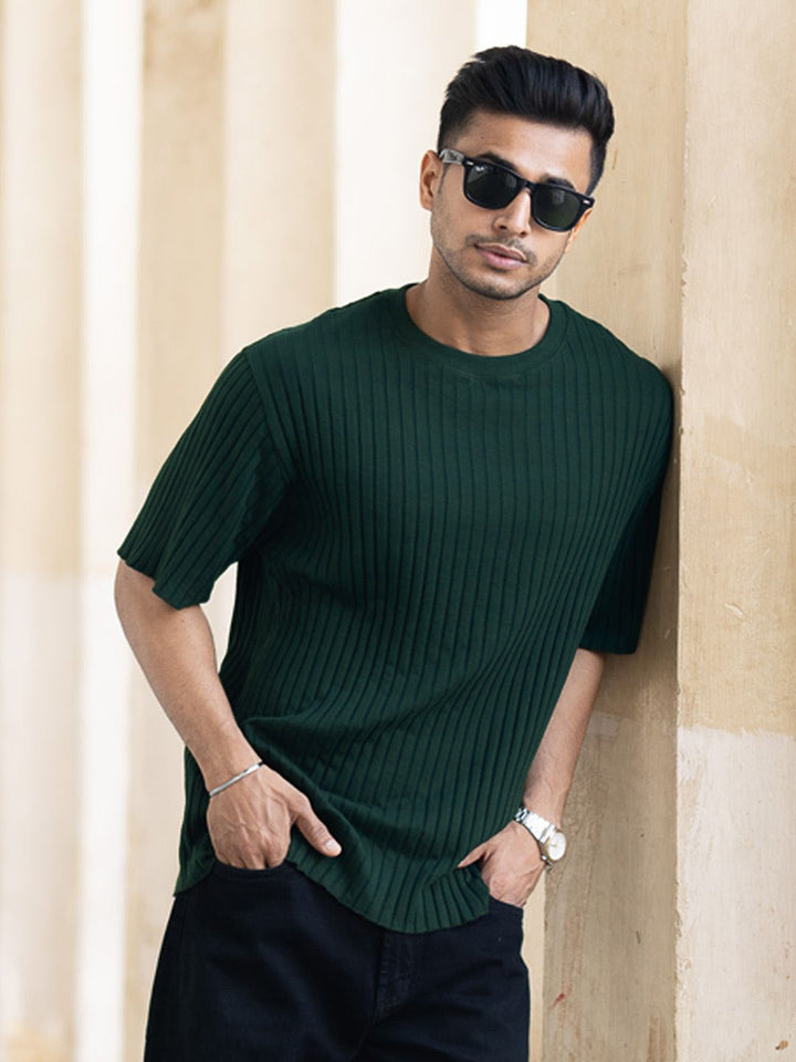 Powerlook Men Drop-Shoulder Sleeves Oversized T-shirt