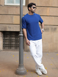 Powerlook Men Drop-Shoulder Sleeves Oversized T-shirt