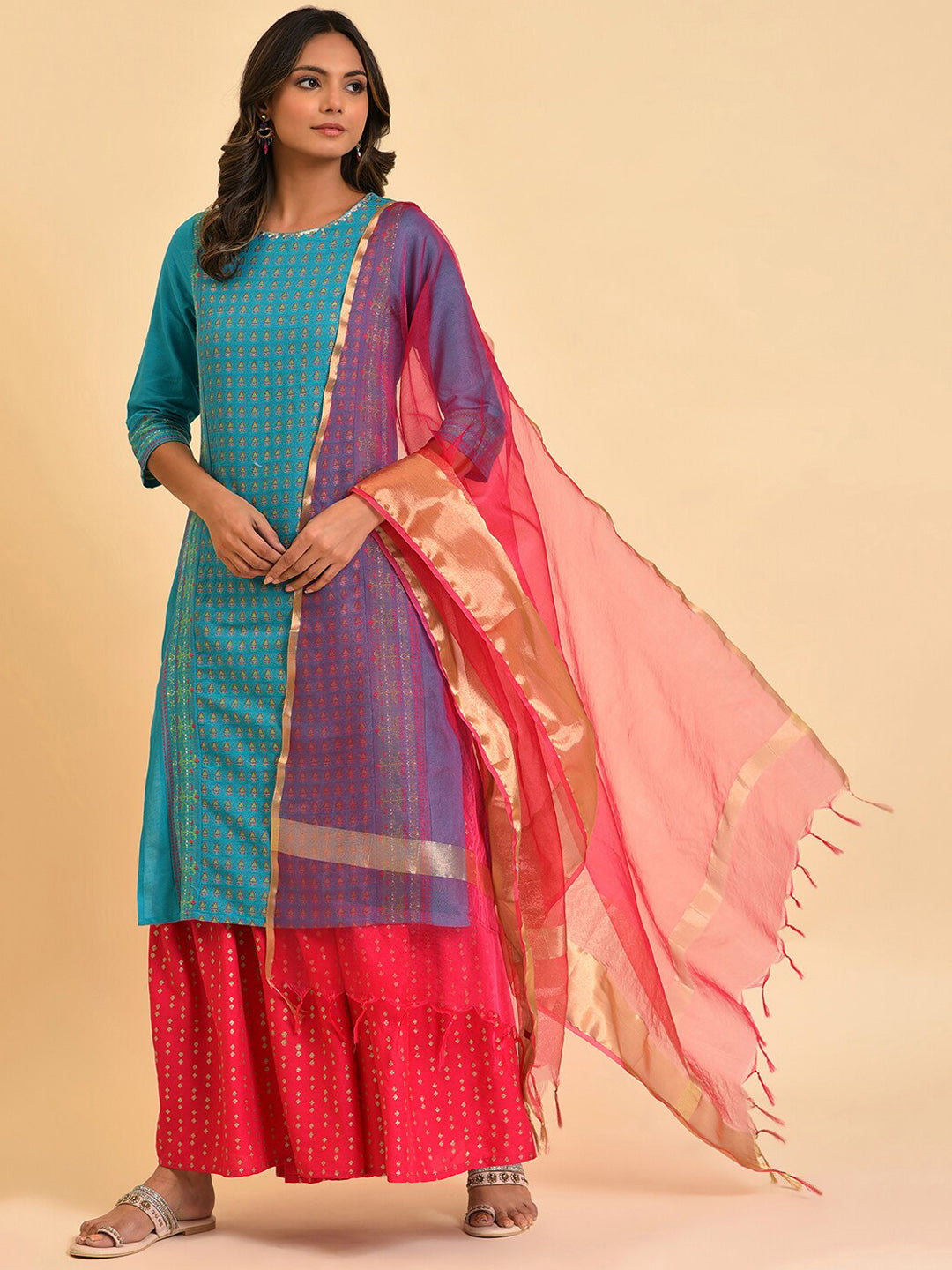 W Straight Cotton Kurta