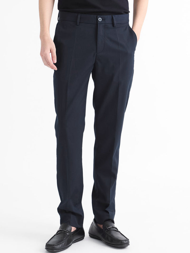 RARE RABBIT Men Chamer Mid Rise Slim Fit Trouser