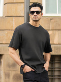 Powerlook Men Self Design Relaxed Fit T-shirt