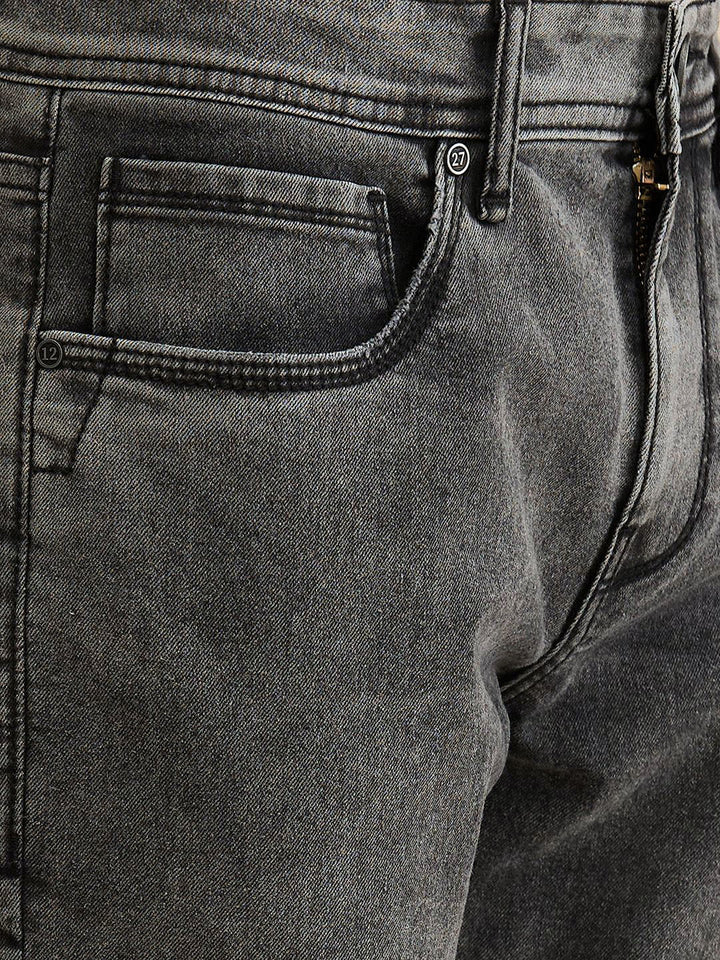 Being Human Men Slim Fit Low Distress Heavy Fade Jeans