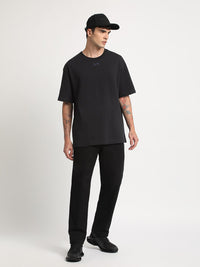 THE BEAR HOUSE Animal Printed Round Neck Oversized Cotton T-shirt