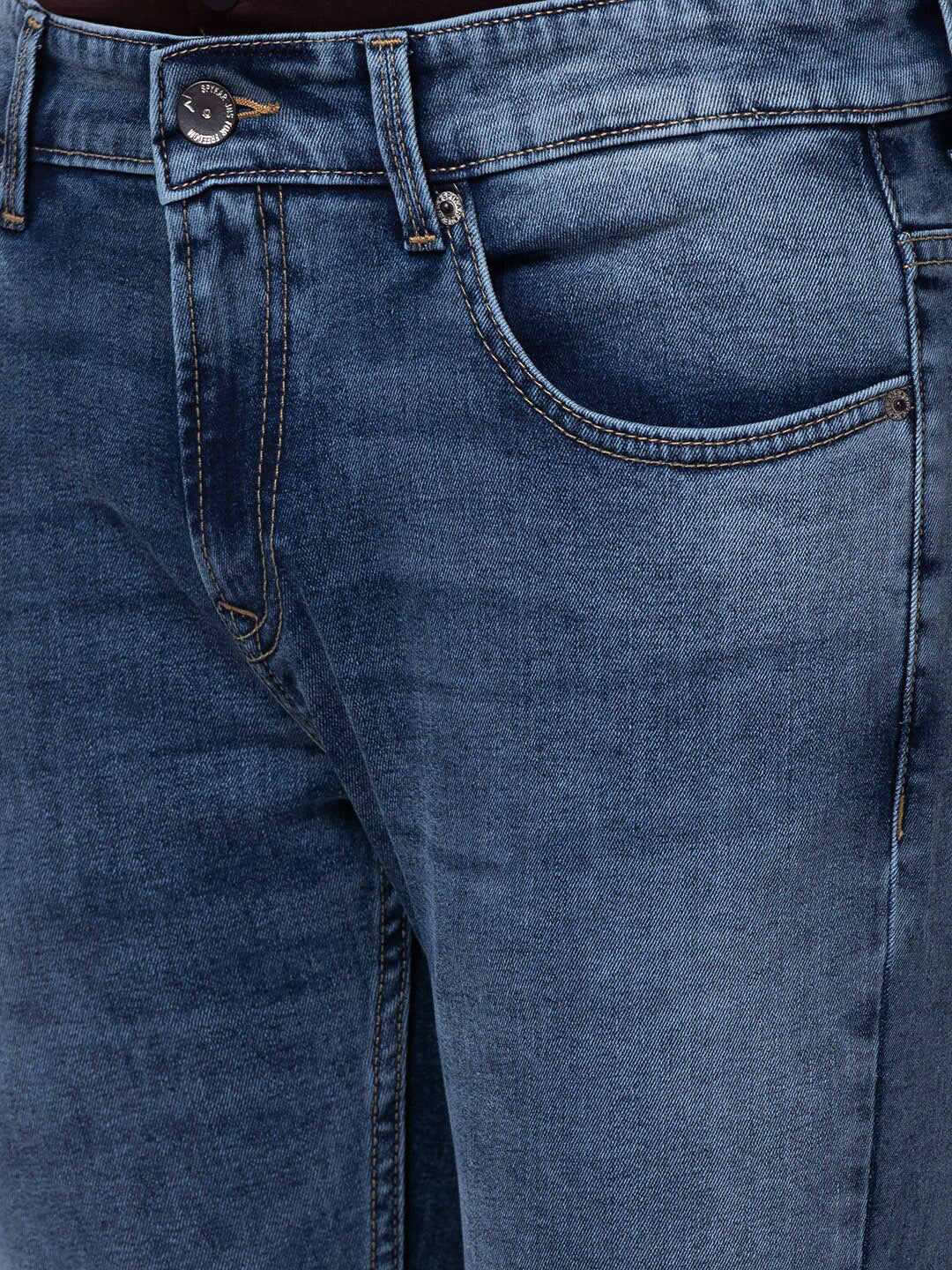 SPYKAR Men Blue Tapered Fit Heavy Fade Stretchable Cotton Jeans