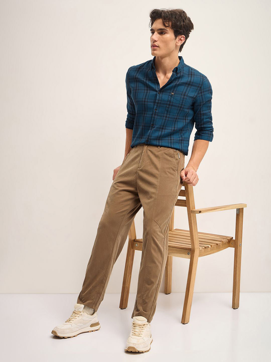 THE BEAR HOUSE Men Slim Fit Tartan Checks Opaque Checked Casual Shirt