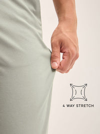 THE BEAR HOUSE Men Slim Fit Mid-Rise Flat-Front Trousers