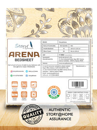 Story@home Floral 180 TC Queen Bedsheet with 2 Pillow Covers