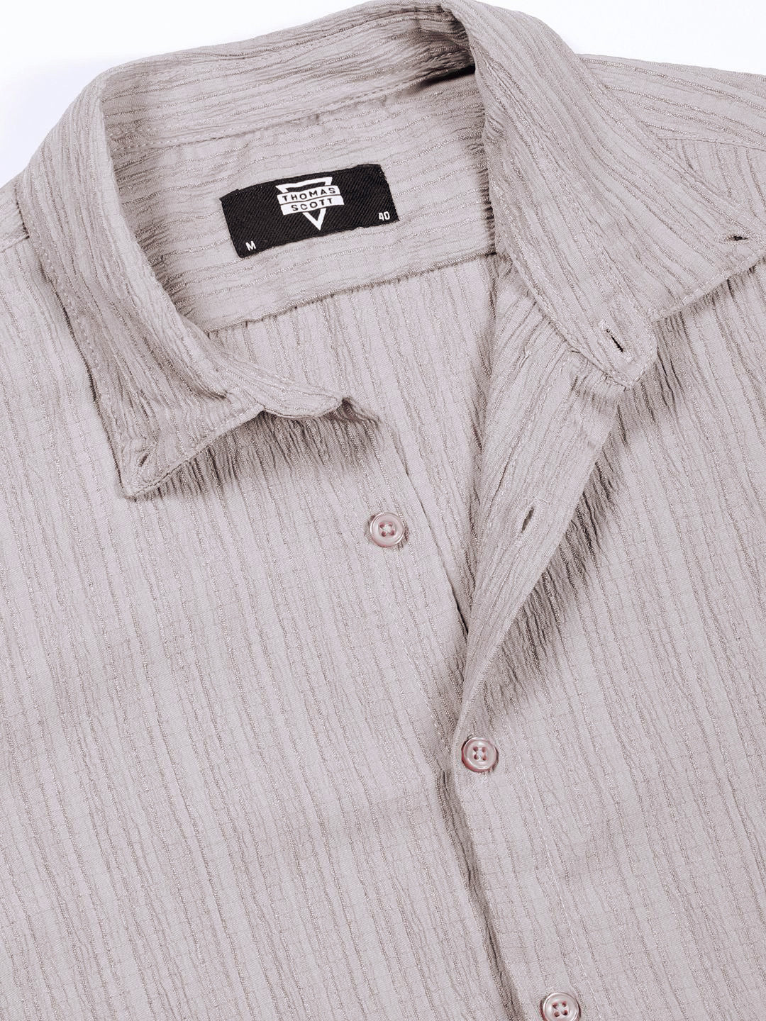 Thomas Scott Men Classic Slim Fit Opaque Casual Shirt