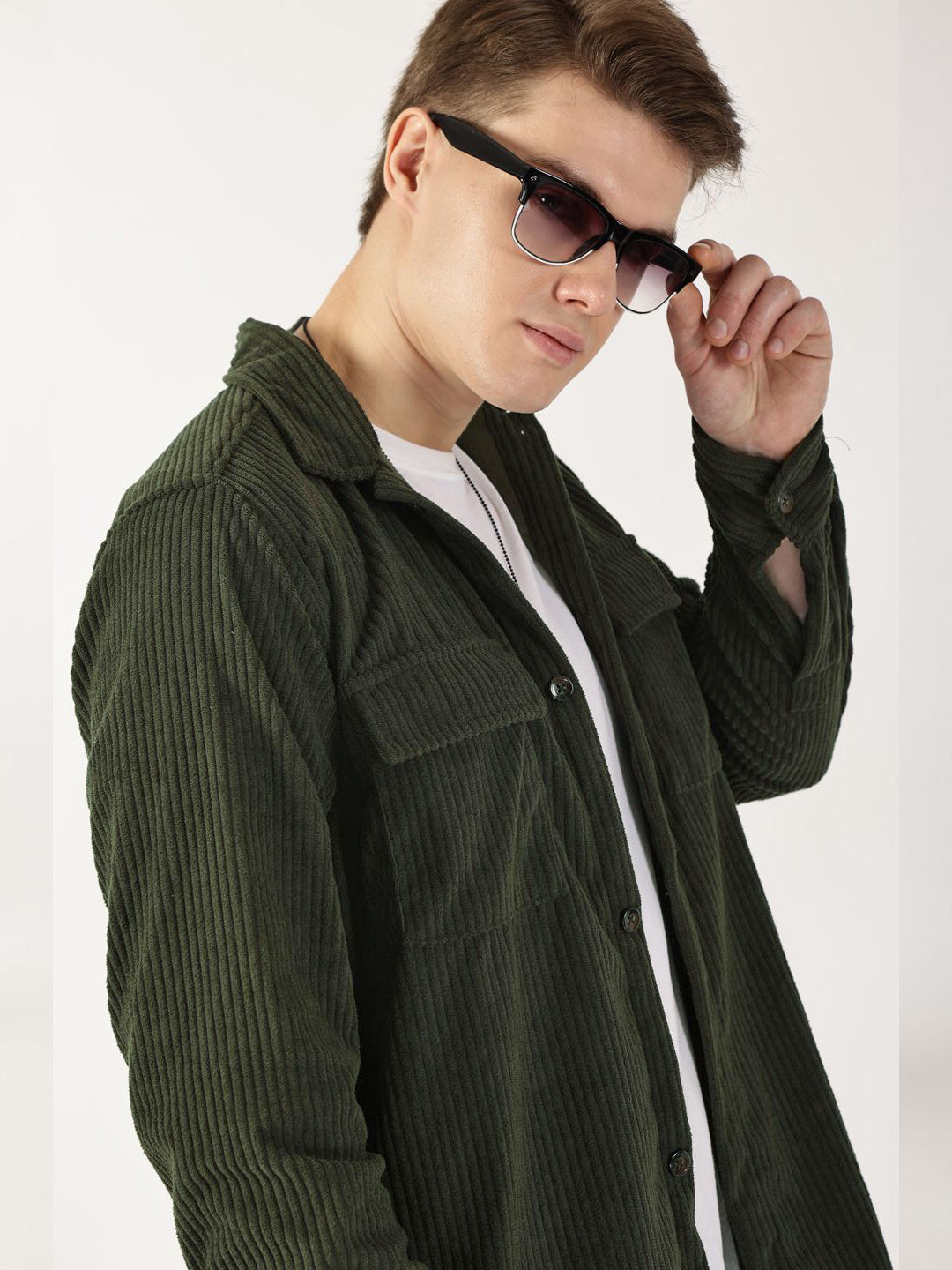 Thomas Scott Men Premium Corduroy Casual Shirt