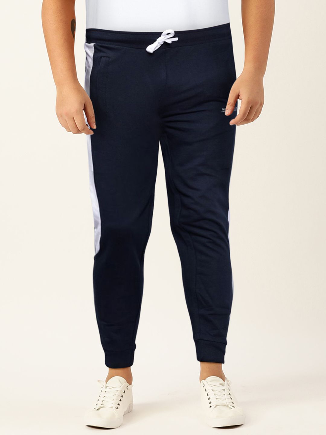 The Indian Garage Co Men Navy Blue Solid Slim-Fit Joggers