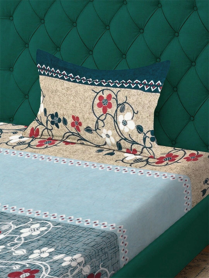 Moda Rapido X KLOTTHE Cadar Bujang Bulu Bunga 300 TC dengan 1 Sarung Bantal-225X150 cm