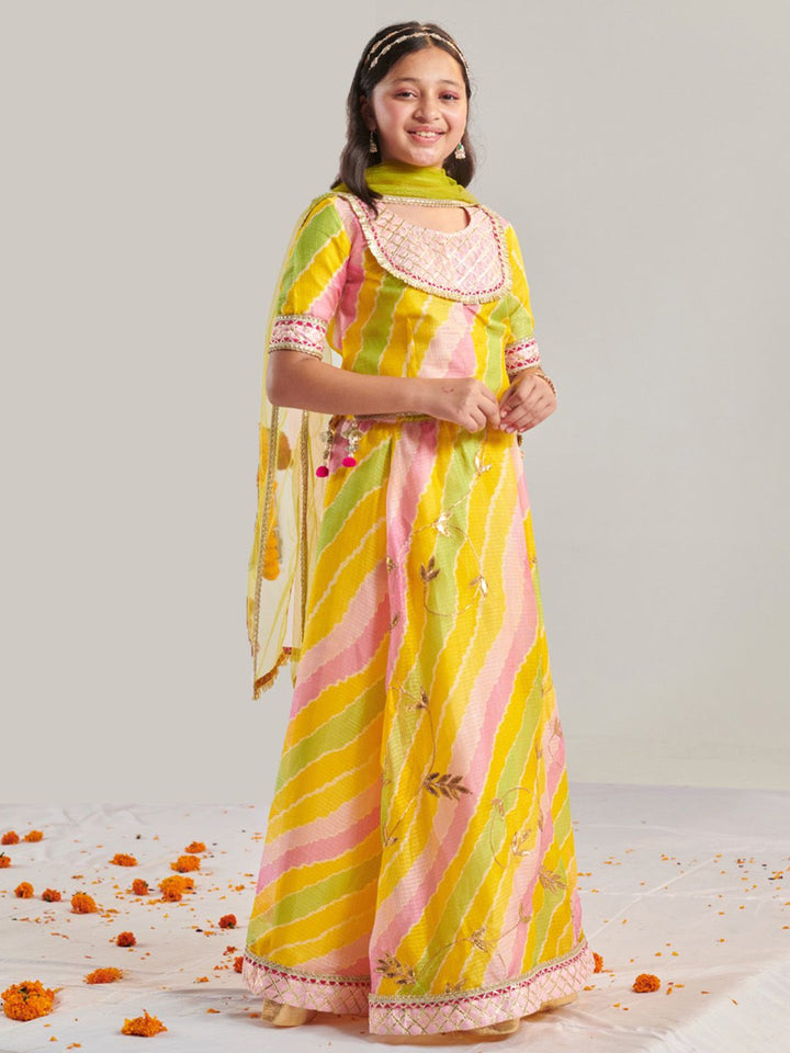 pspeaches Girls Printed Ready to Wear Lehenga Choli