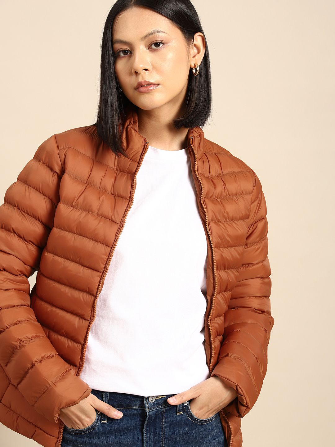 all about you Women Splid Puffer Jacket