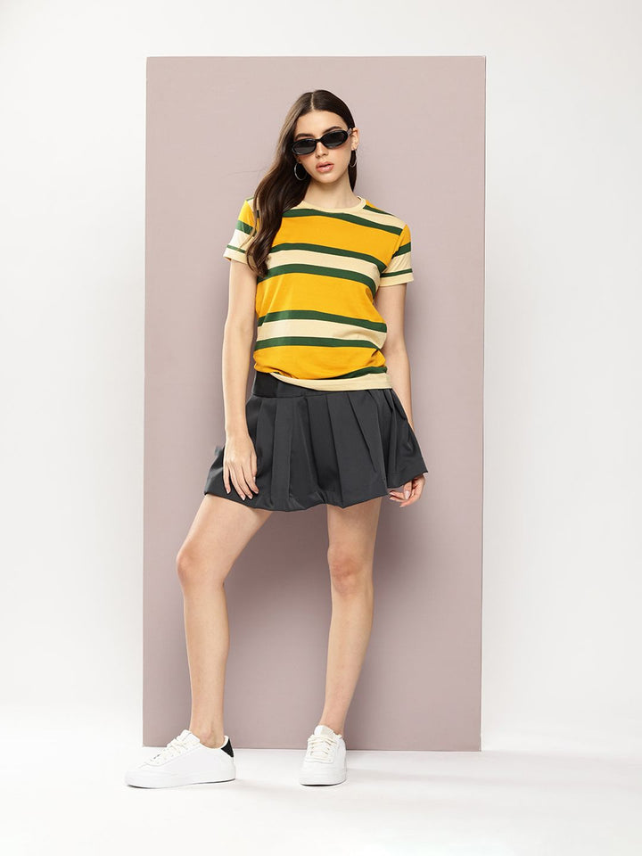 Dillinger Womens Lengan Pendek Benang Benang Biasa Dyed Tshirt
