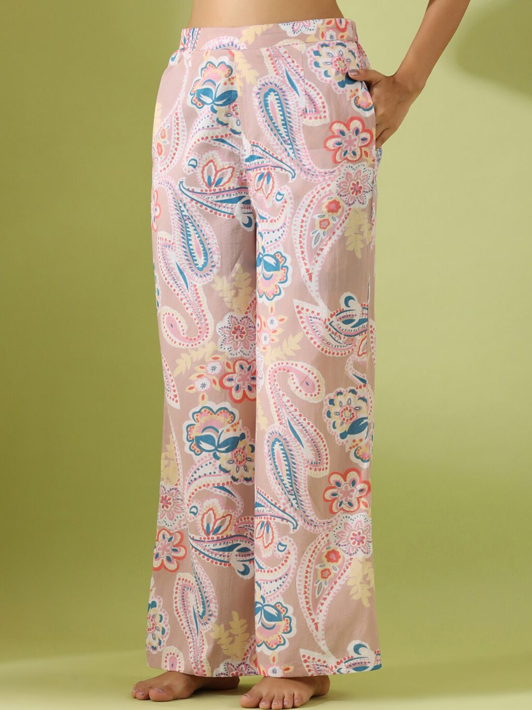 SANSKRUTIHOMES Ethnic Motifs Printed Pure Cotton Night suit