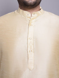 SOJANYA PLUS Dupion Silk Kurta Dengan Piyama & Dengan Jaket Nehru Bersulam