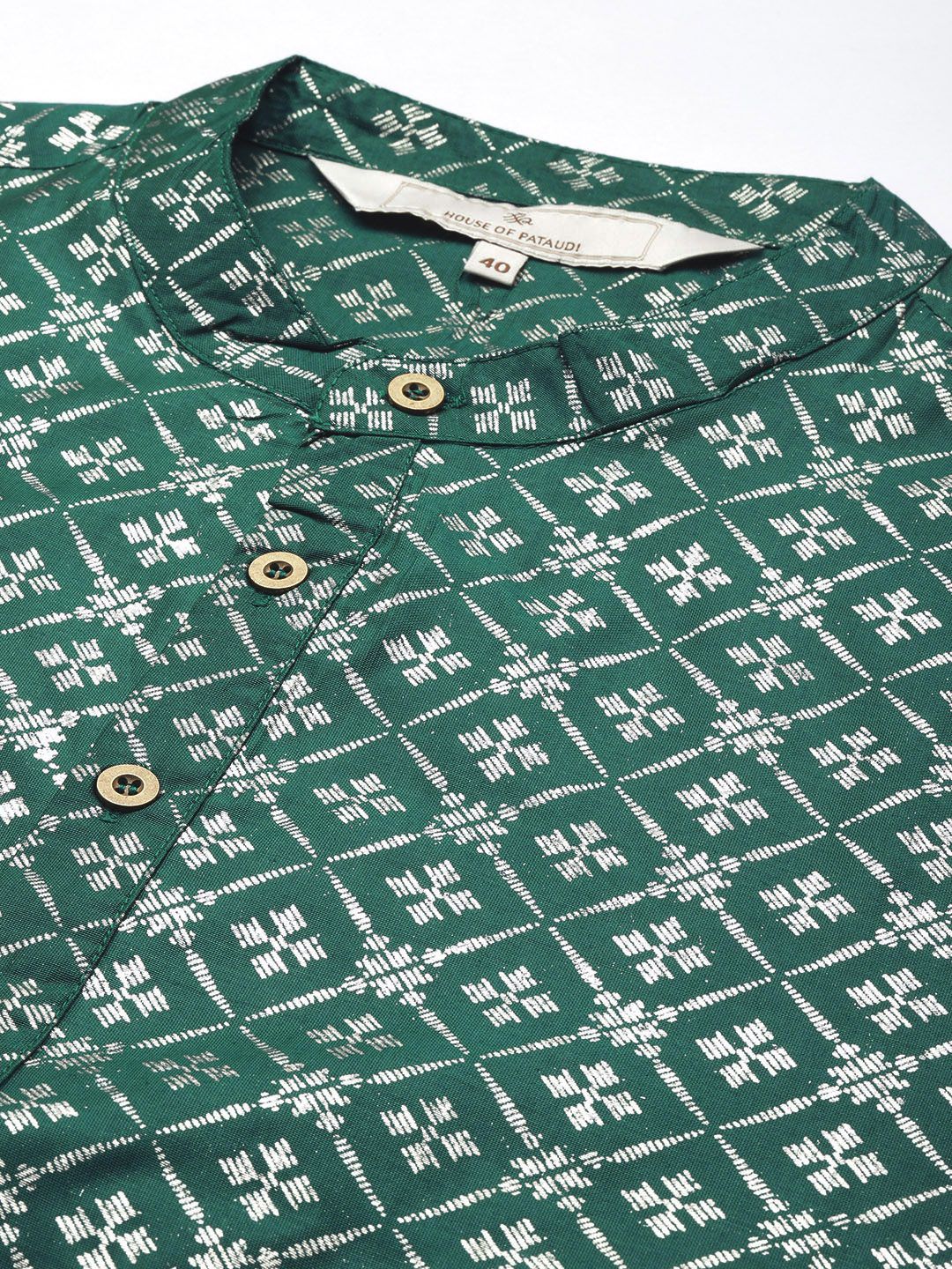 House of Pataudi Geometric Printed Jashn Kurta