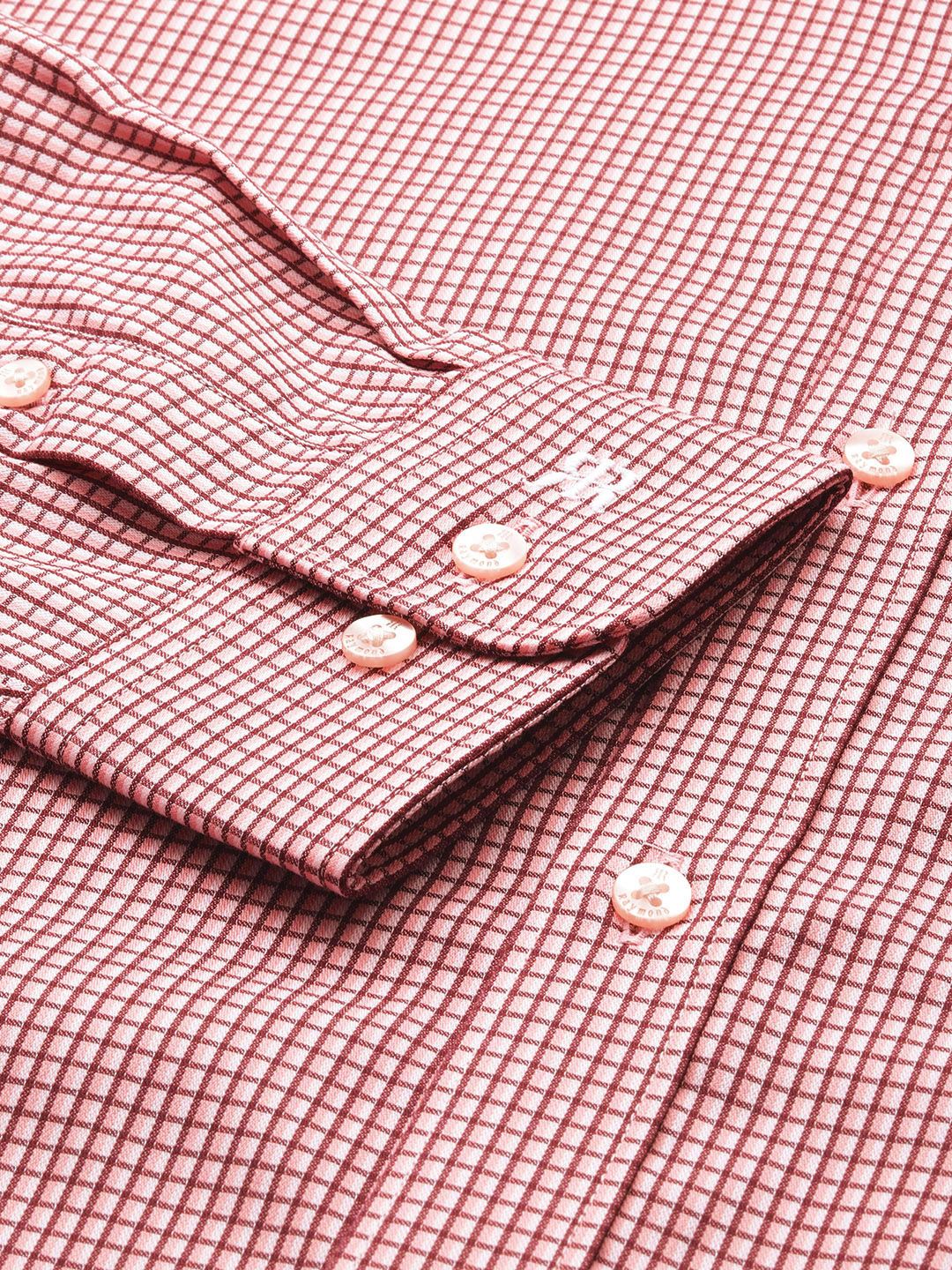 Raymond Pure Cotton Slim Fit Checked Formal Shirt