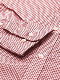Raymond Pure Cotton Slim Fit Checked Formal Shirt