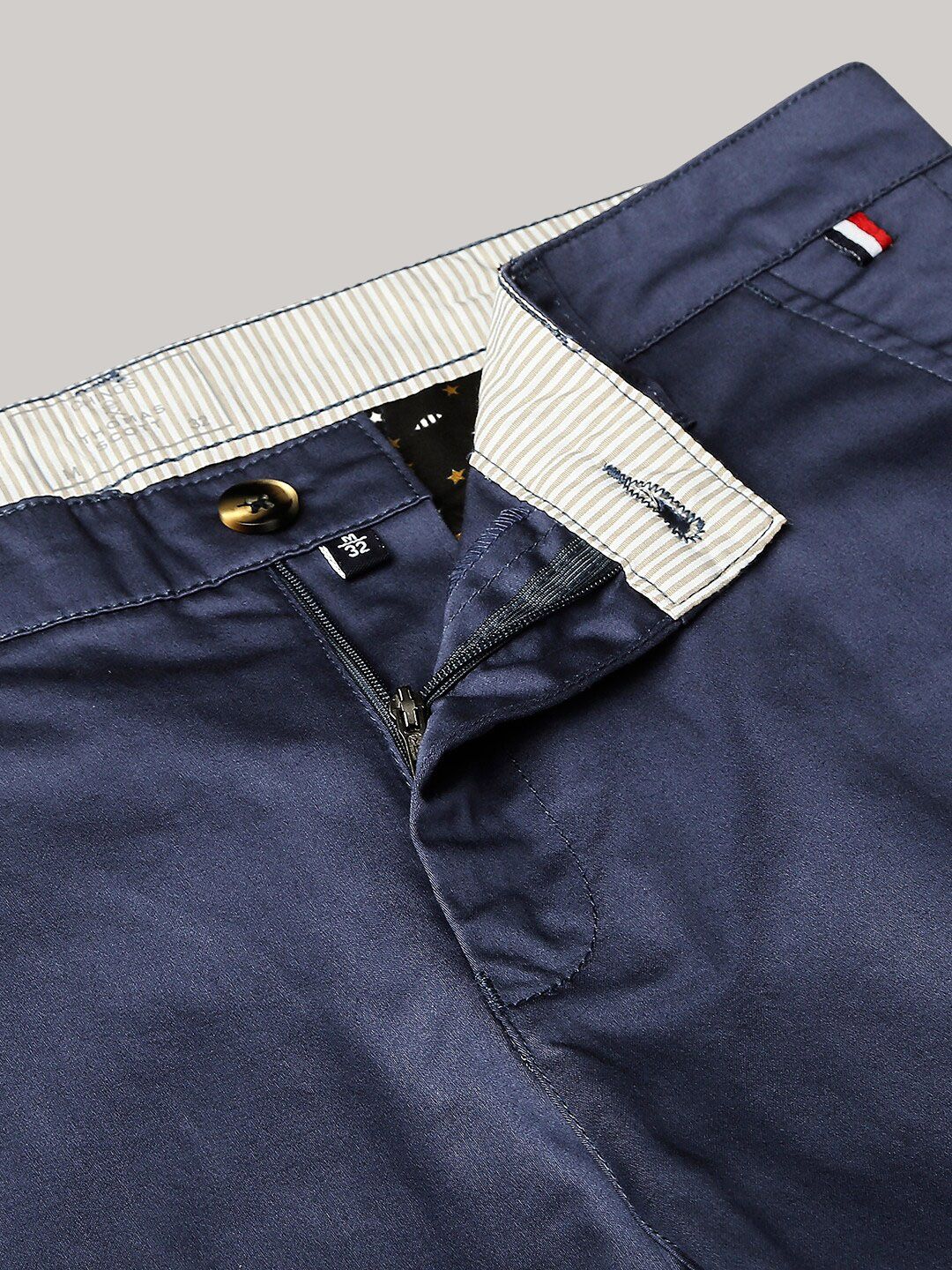 Thomas Scott Men Blue Easy Wash Smart New Millennium Fit Regular Chinos Trousers