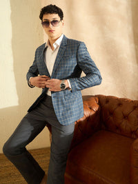 DENNISON Checked Single Breasted Blazer