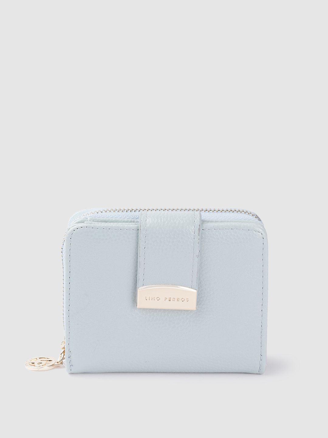 Lino Perros Women Blue Solid Two Fold Wallet