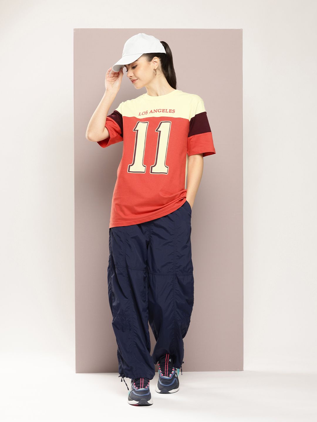 DILLINGER Women Typography Printed Oversized T-shirt