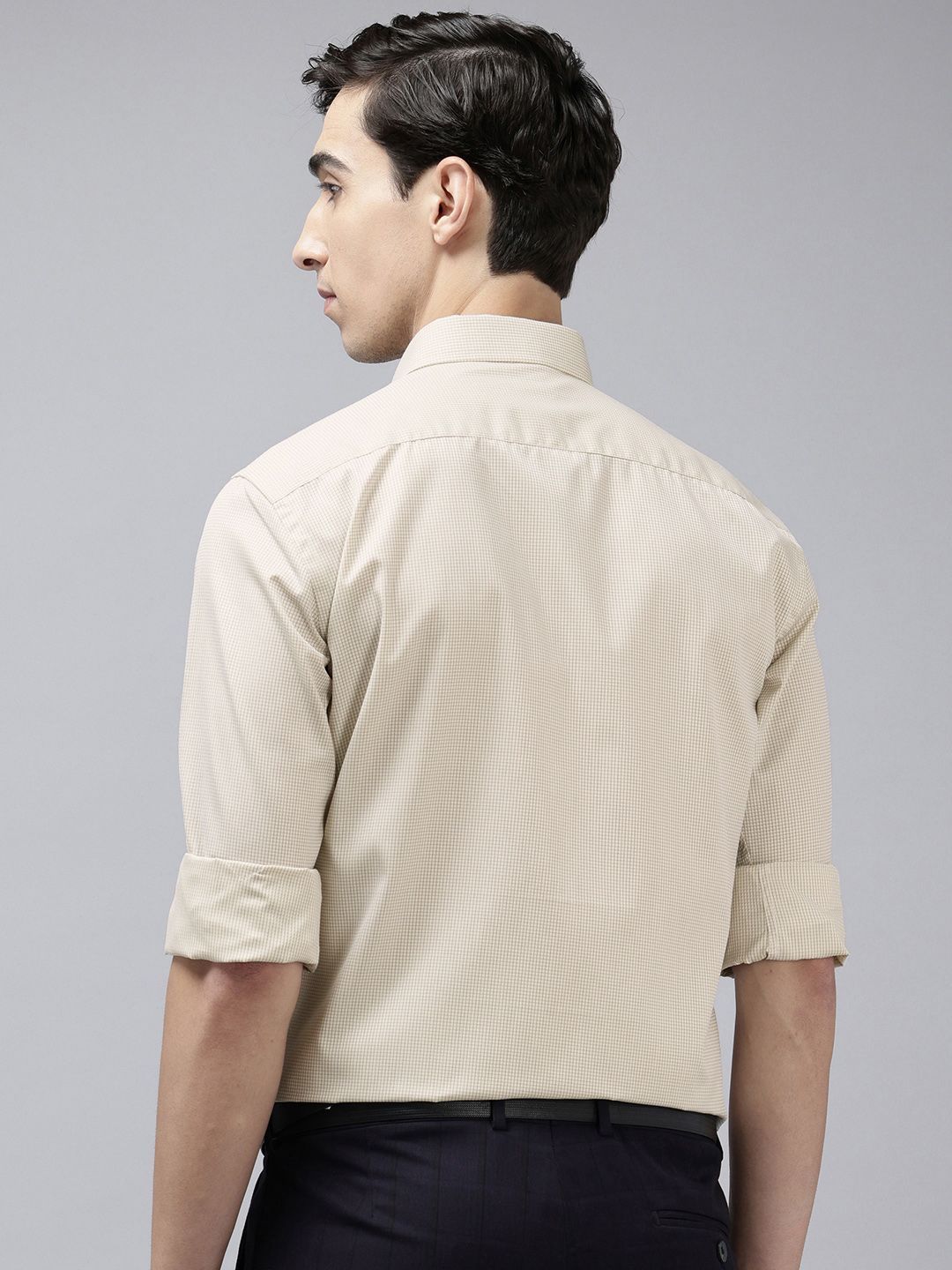 Park Avenue Slim Fit Micro Checked Formal Shirt