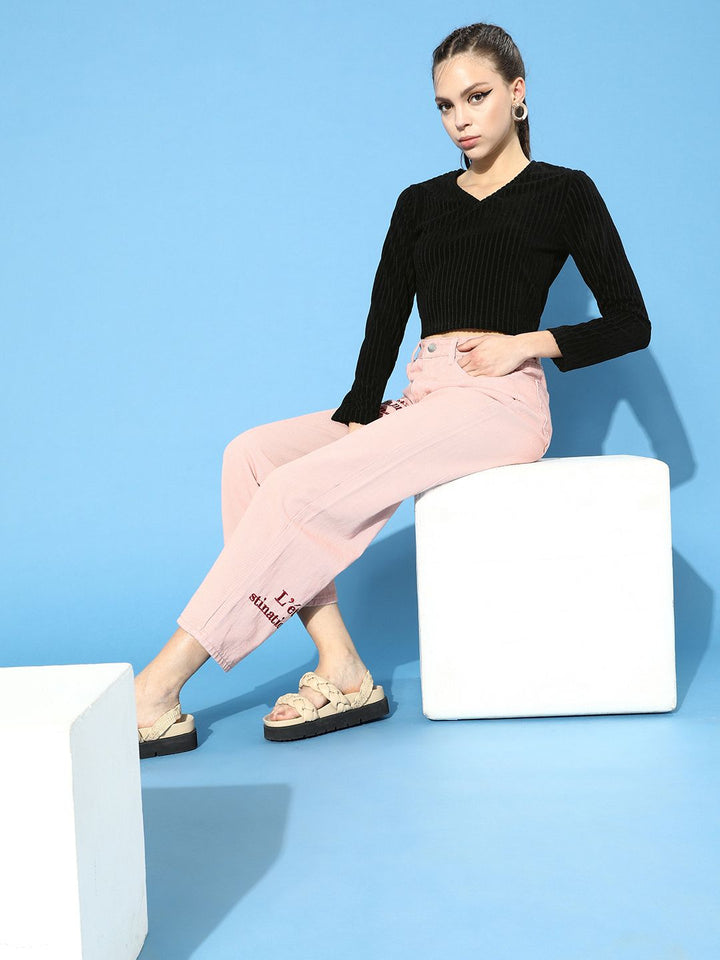 STREET 9 BASICS Women Stylish Black Solid Cropped Top