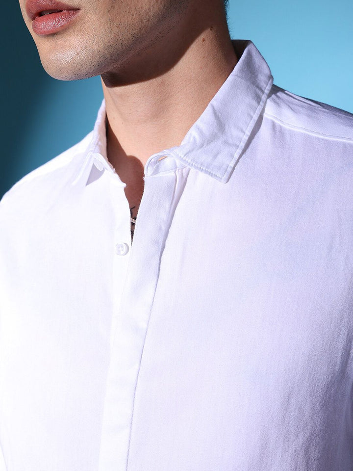 The Indian Garage Co Slim Fit Opaque Graphic Printed Cotton Party Shirt