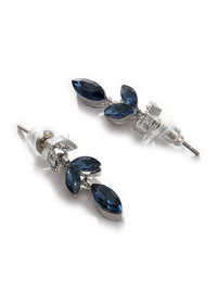 SOHI Silver-Plated Black Stone Studded Jewellery Set