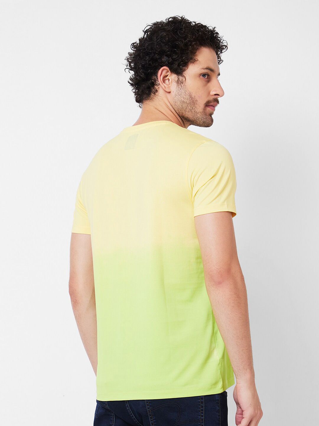 SPYKAR Typography Printed Cotton Slim Fit T-shirt