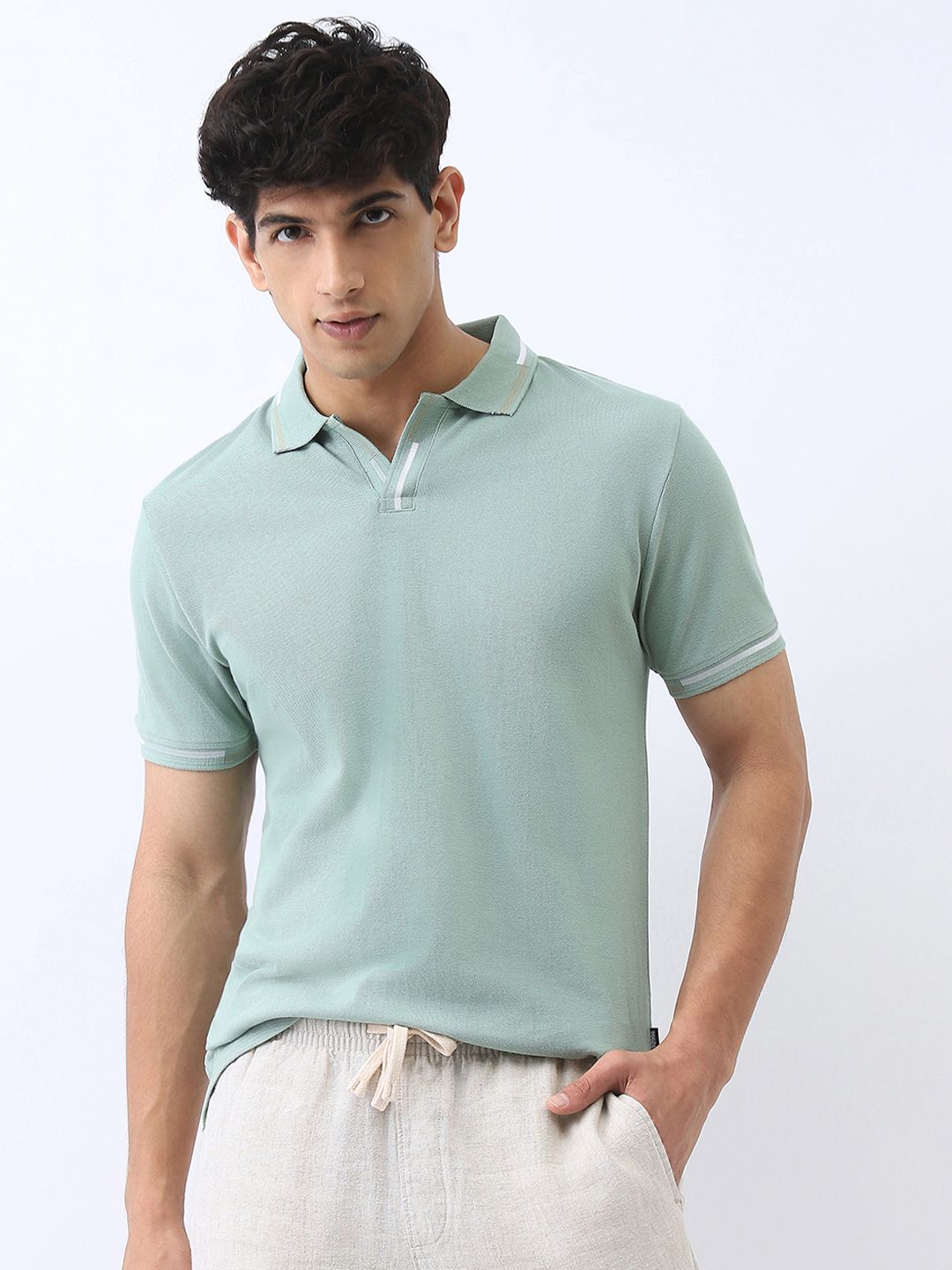 Urbano Fashion Men Solid Regular Fit Half Sleeve Cotton Polo T-Shirt