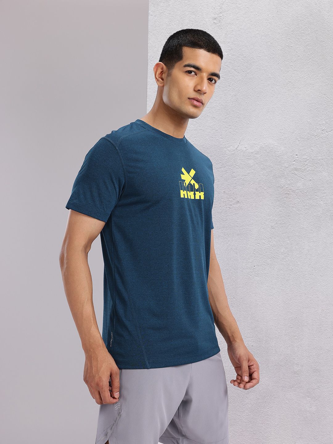 HRX by Hrithik Roshan Men Brand Logo Printed Rapid-Dry Training T-shirt