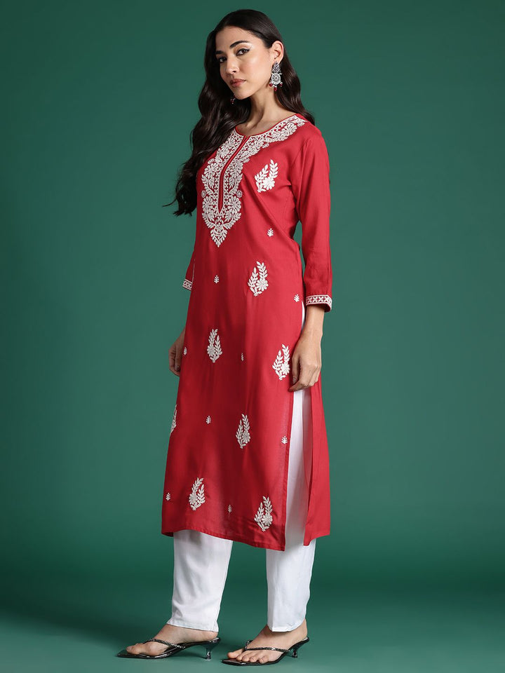 Indo Era Ethnic Motifs Embroidered Thread Work Kurta