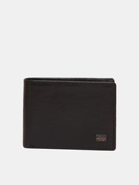 SPYKAR Men Black Leather Two Fold Wallet