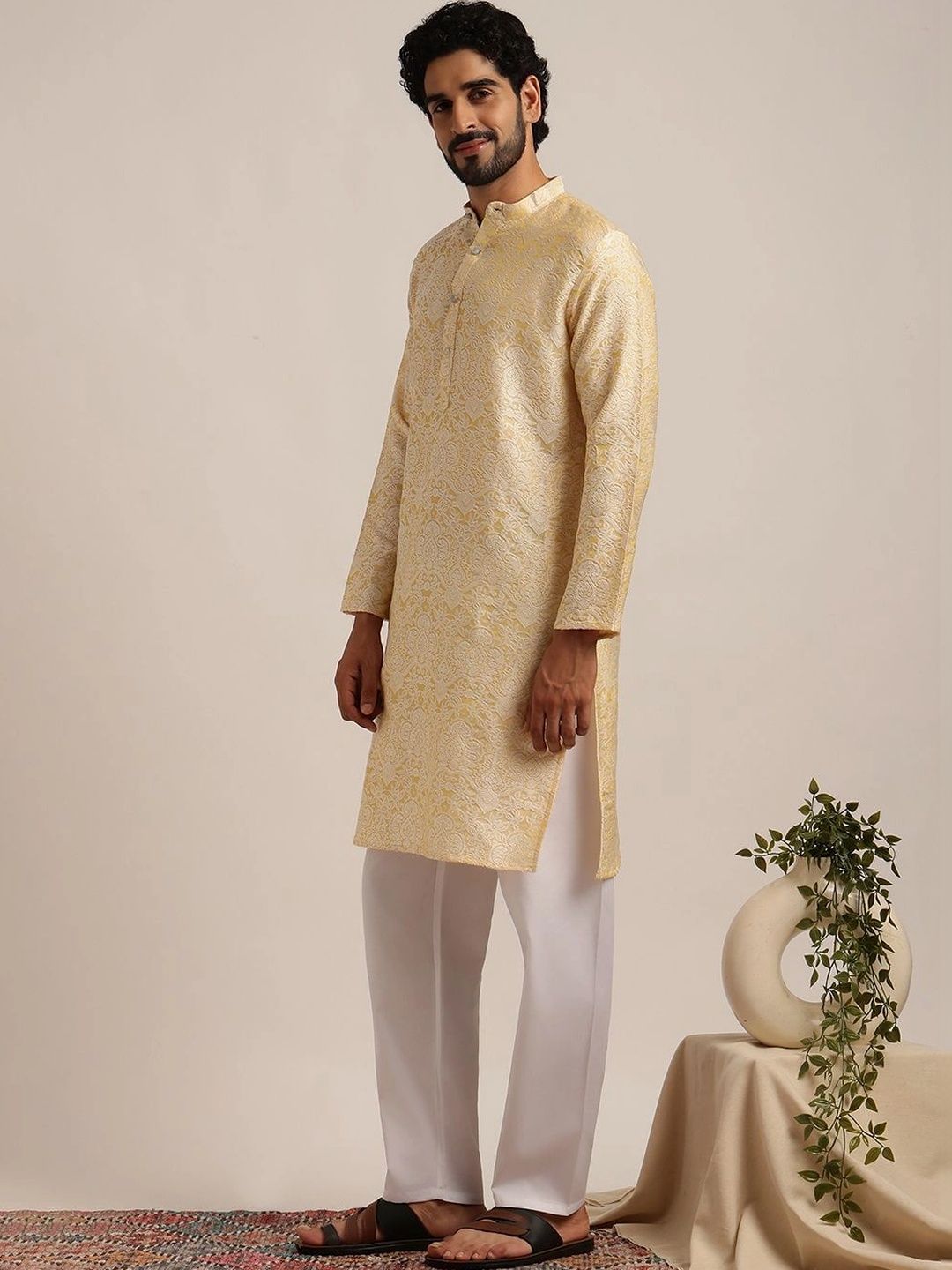 Anouk Men Self Design Kurta