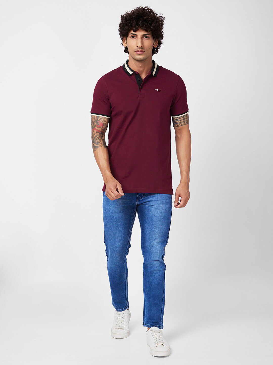 SPYKAR Polo Collar Slim Fit T-shirt