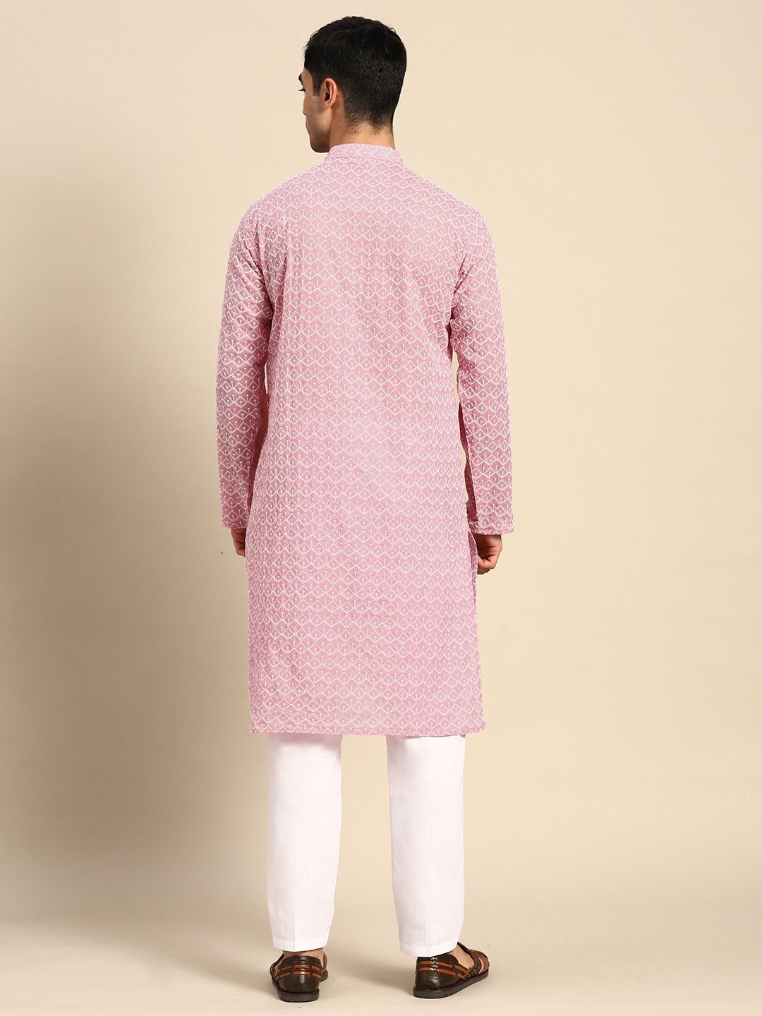 Anouk Embroidered Chikankari Kurta with Pyjamas