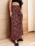 DressBerry Women Eye Catching Floral print A-Line Maxi Skirt