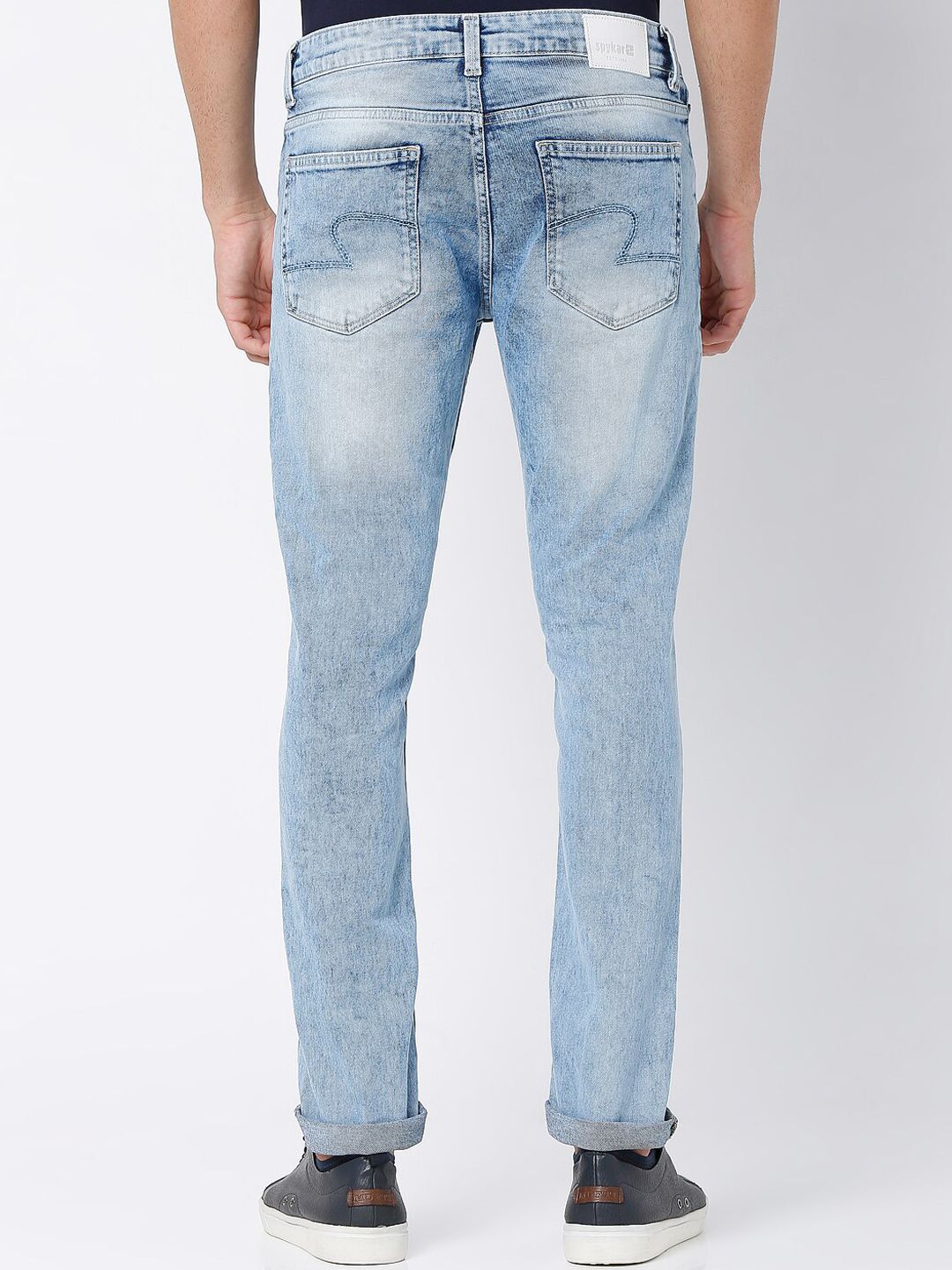 SPYKAR Men Blue Slim Fit Low-Rise Heavy Fade Jeans